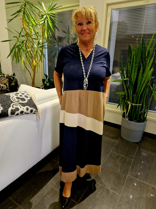 A-linjainen mekko navy/beessi