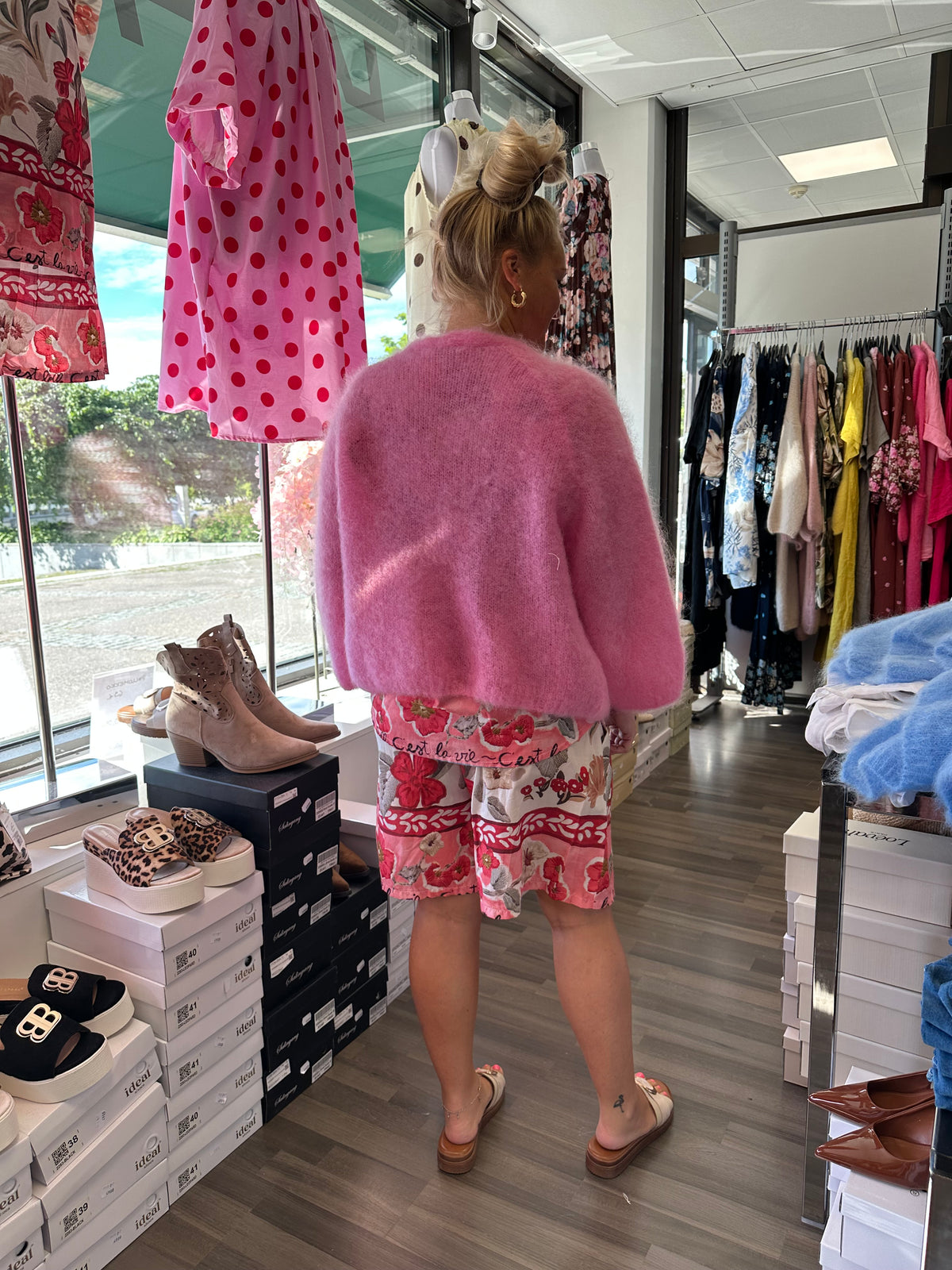 Mohair neuletakki pinkki