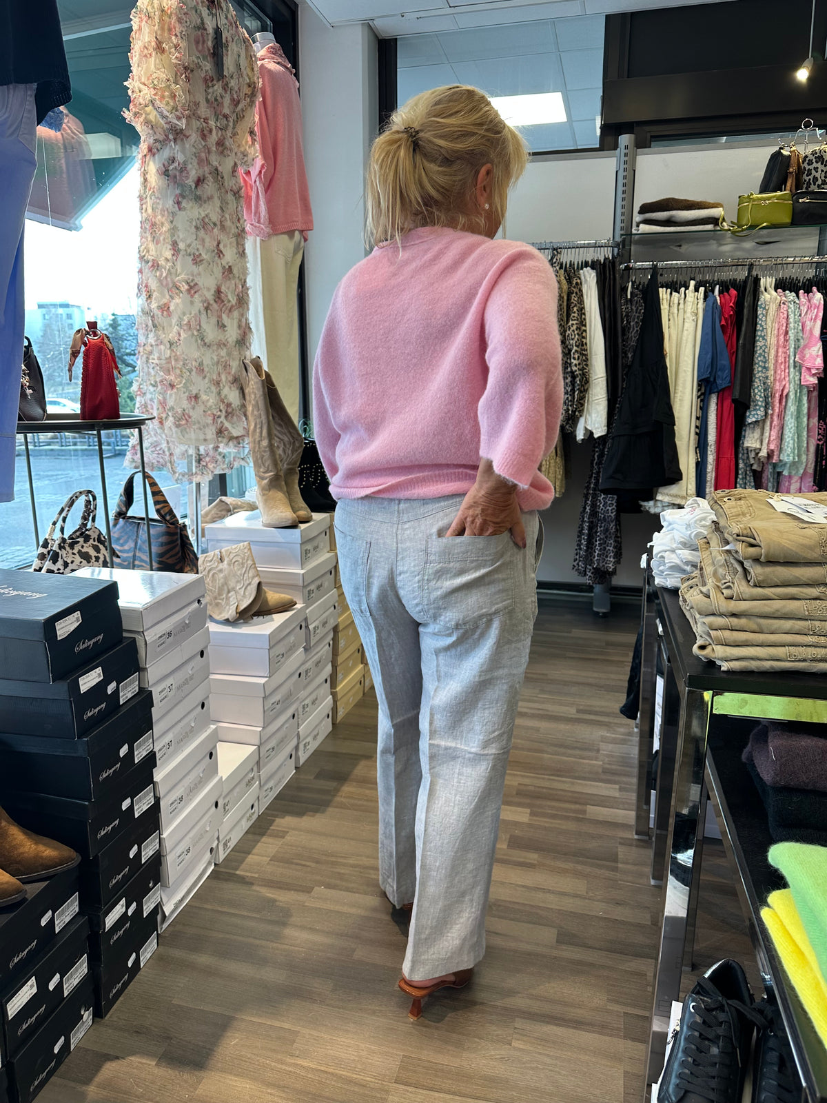 Pellava culotte Nora harmaa