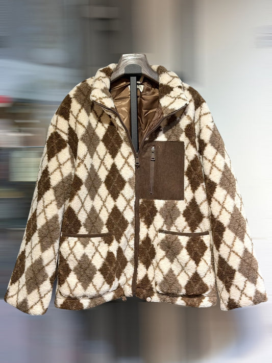 Fleece jakku ruskea