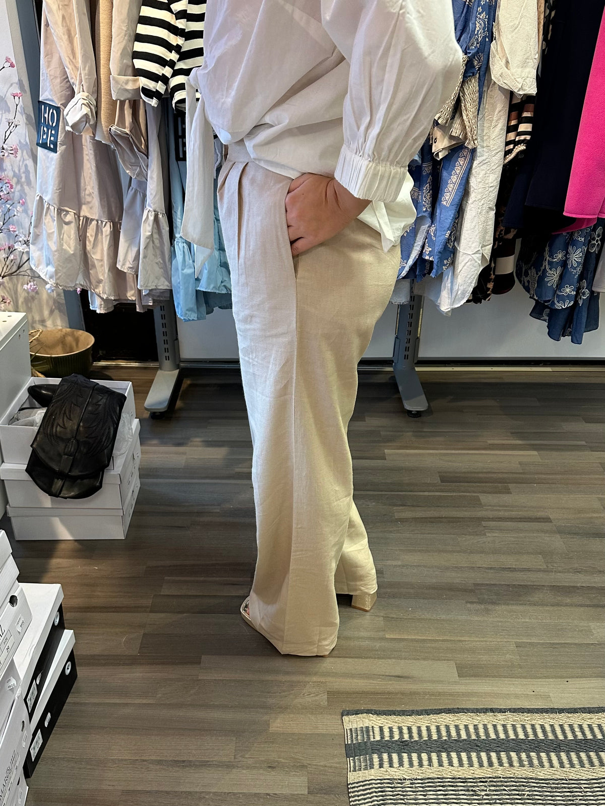 Pellavahousu Kelly Sand