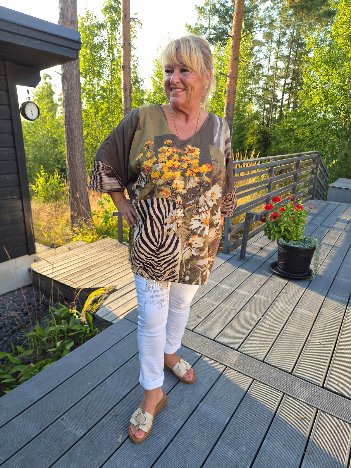 Plussize tunika vihreä