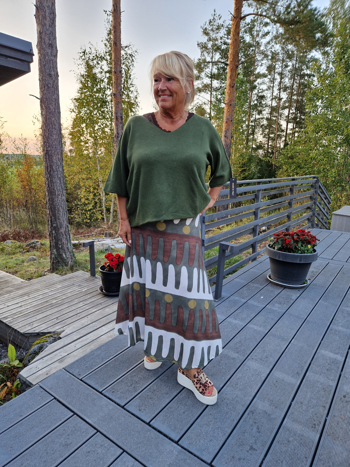 Puolihame vihreä kuvio