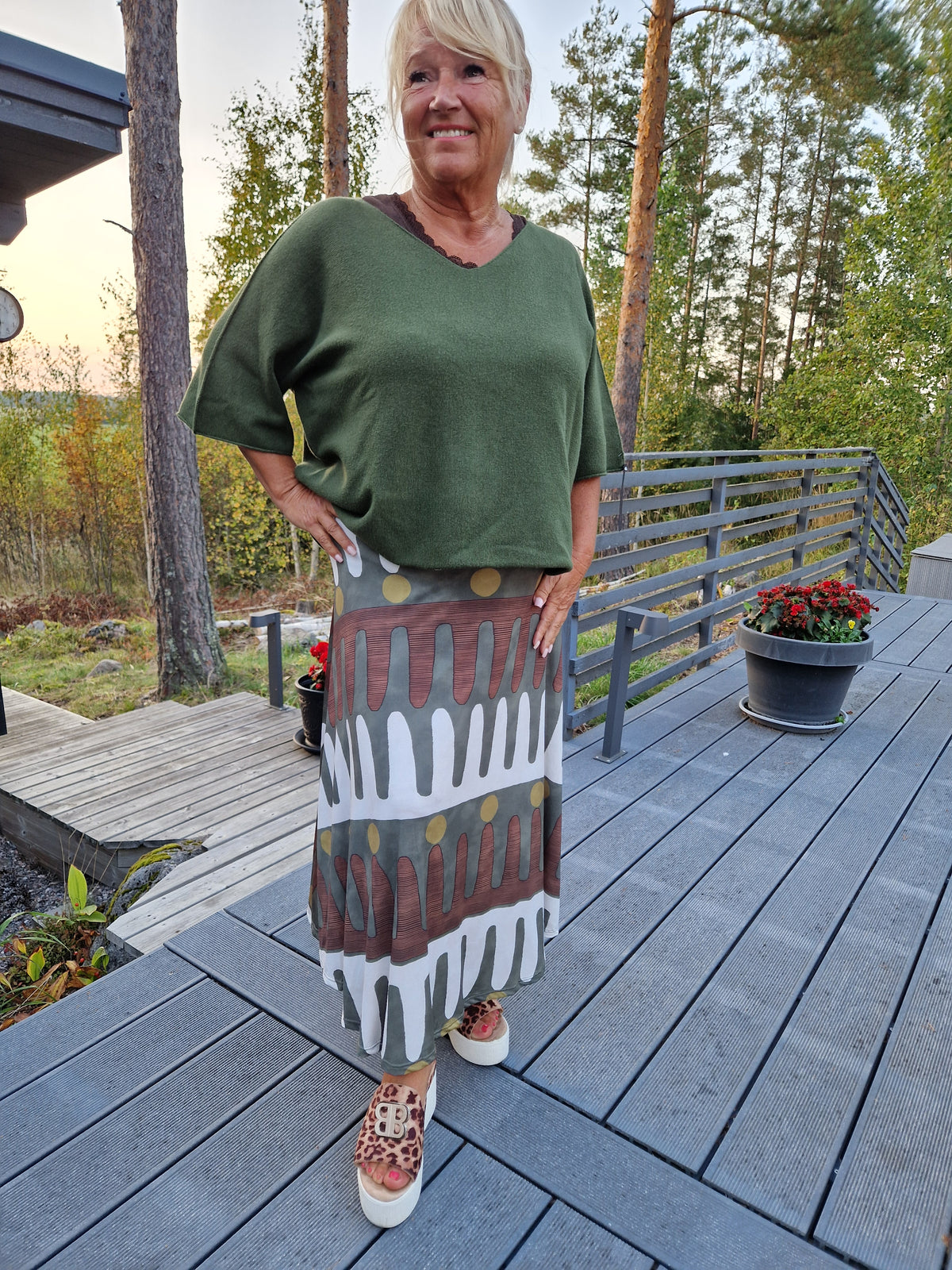 Puolihame vihreä kuvio