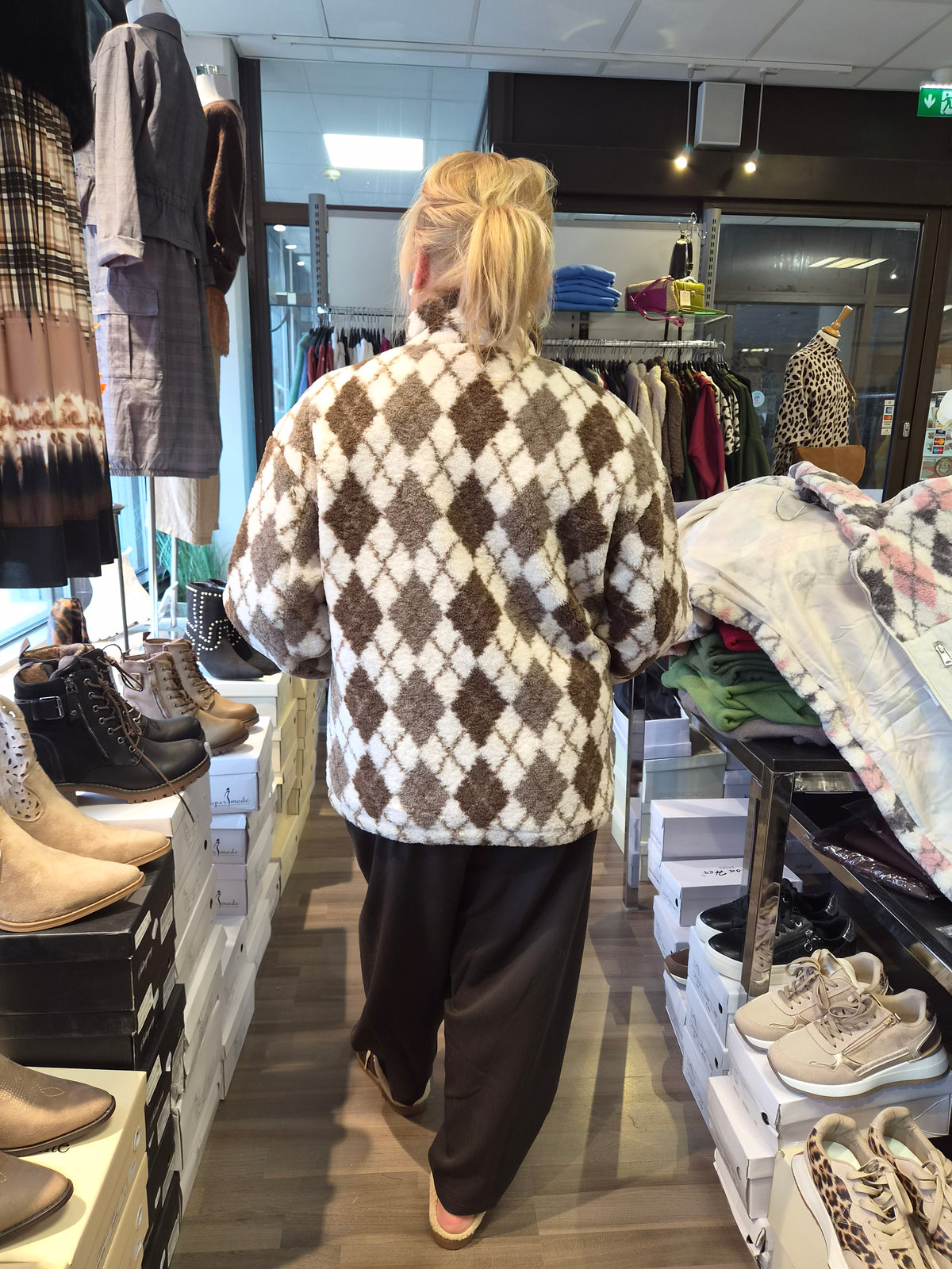 Fleece jakku ruskea