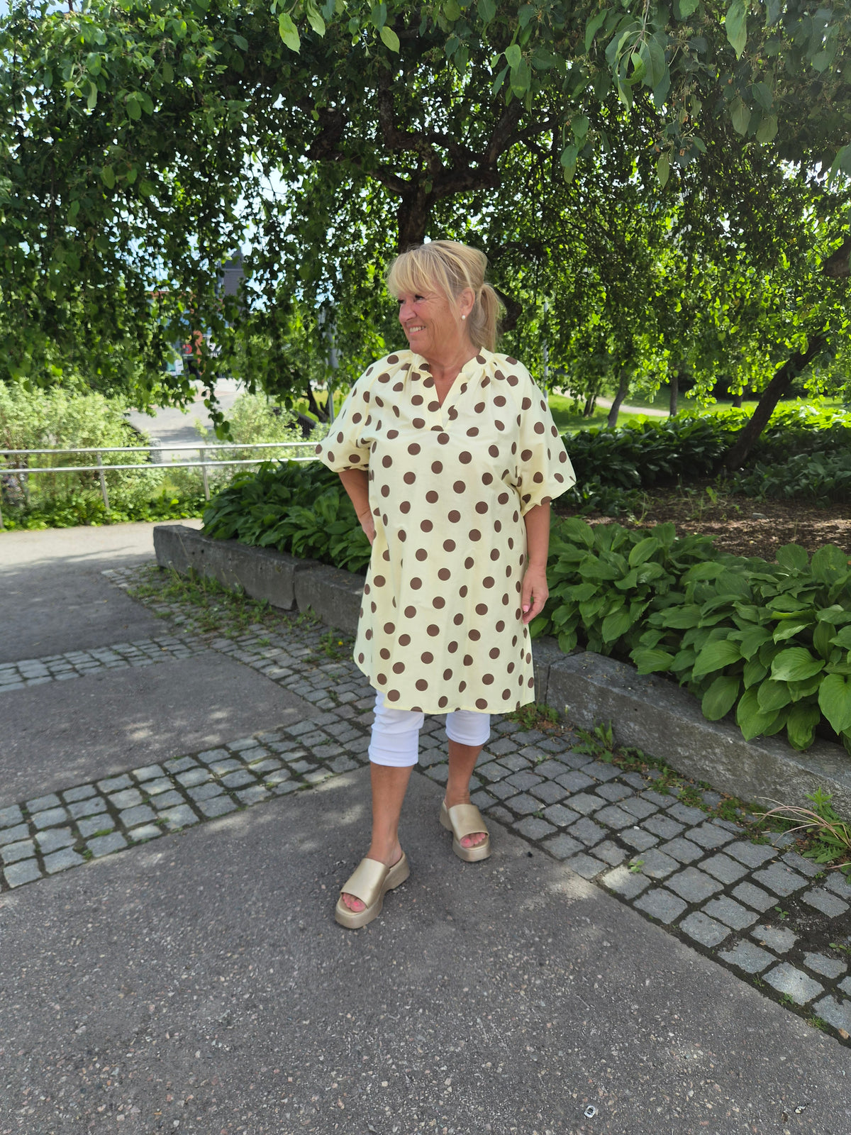 Oversize pallotunika keltainen
