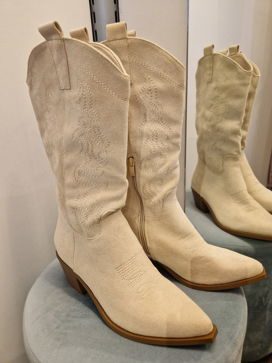 Cowboy bootsit  vaalea beessi