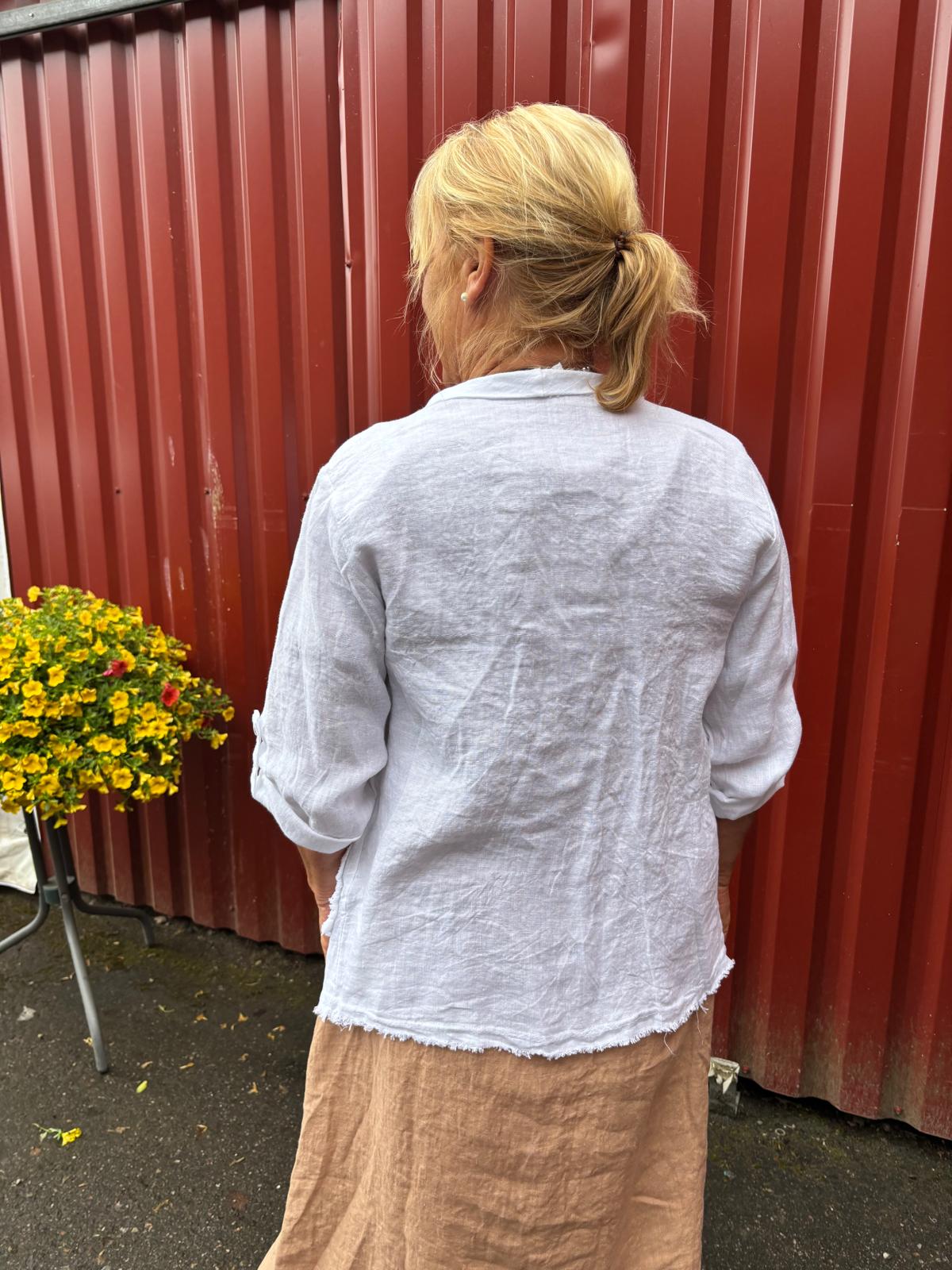 Pellavajakku valkoinen
