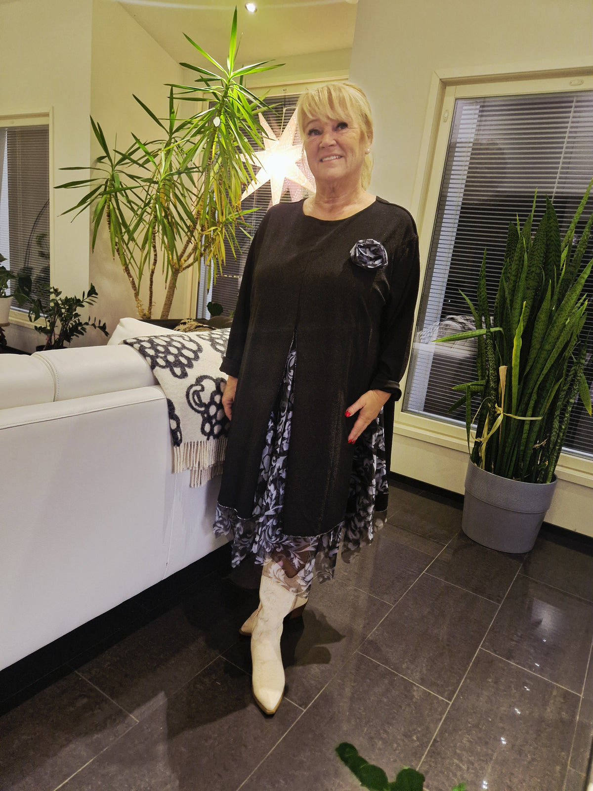 PLUSSIZE tyllihelmamekko  harmaa