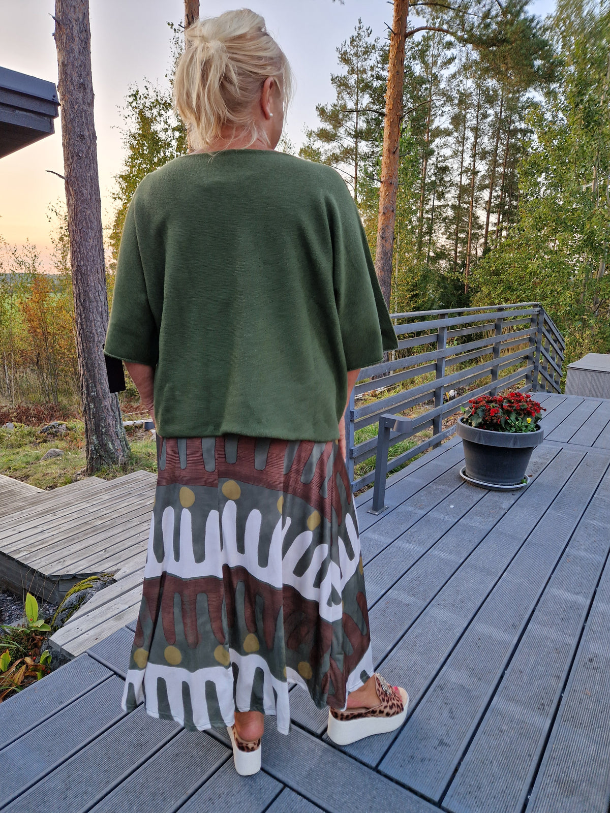 Puolihame vihreä kuvio